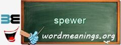 WordMeaning blackboard for spewer